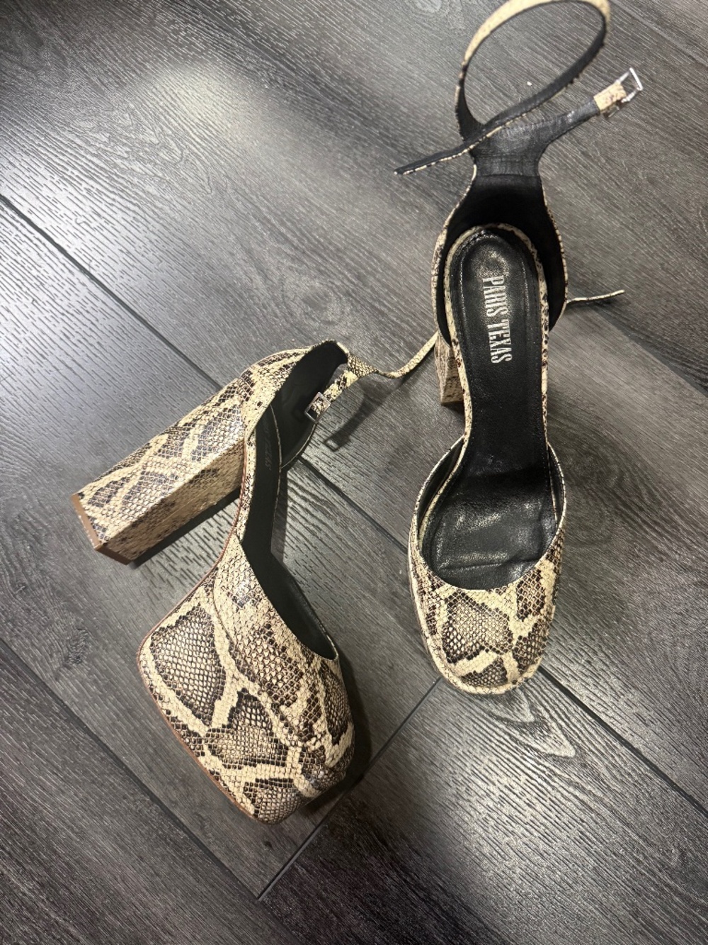 Paris Texas Platform Snake Heels